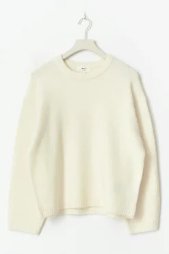 Crew neck knitted sweater - Weiß - Dame - Gina Tricot
