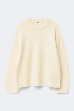 Crew neck knitted sweater - Weiß - Dame - Gina Tricot