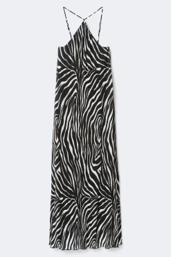 Crinkle maxi dress - Schwarz - Dame - Gina Tricot