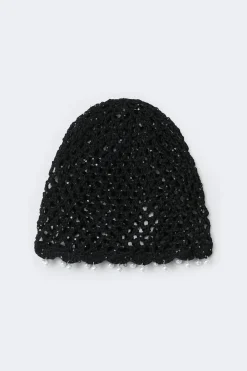 Crochet beanie - Schwarz - Dame - Gina Tricot