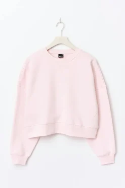 Crop crewneck sweater - Rosa - Dame - Gina Tricot