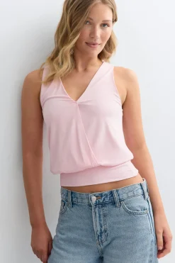 Cuff detail top - Rosa - Dame - Gina Tricot