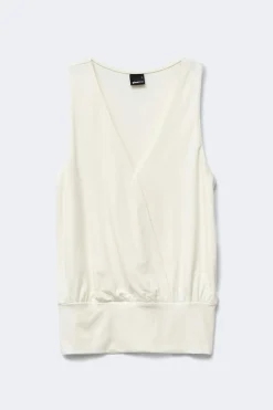 Cuff detail top - Weiß - Dame - Gina Tricot