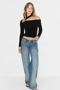 Cutout top - Schwarz - Dame - Gina Tricot
