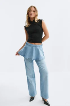 Denim mini skirt - Blau - Dame - Gina Tricot