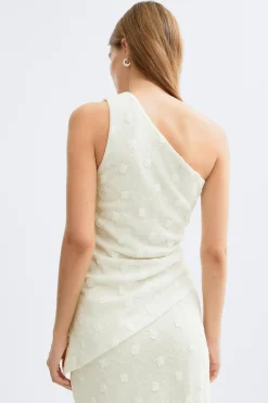 3d one shoulder top - Weiß - Dame - Gina Tricot