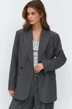 Double breasted blazer - Grau - Dame - Gina Tricot