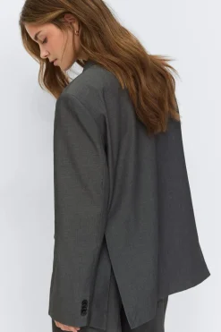 Double breasted blazer - Grau - Dame - Gina Tricot