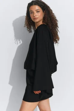 Draped back mini dress - Schwarz - Dame - Gina Tricot