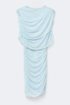 Draped cape mini dress - Blau - Dame - Gina Tricot