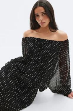 Draped dress - Schwarz - Dame - Gina Tricot