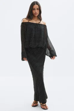 Draped dress - Schwarz - Dame - Gina Tricot