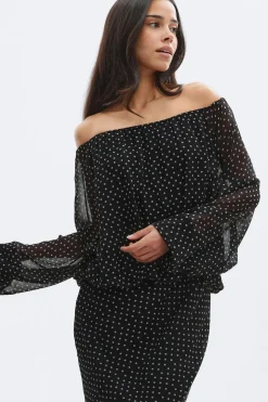 Draped dress - Schwarz - Dame - Gina Tricot