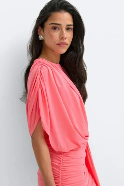 Draped mini dress - Rosa - Dame - Gina Tricot