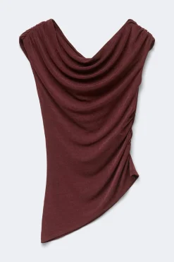 Draped top - Rot - Dame - Gina Tricot