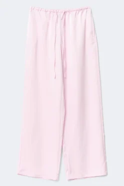 Drawstring satin trousers - Rosa - Dame - Gina Tricot