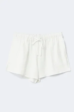 Drawstring shorts - Weiß - Dame - Gina Tricot