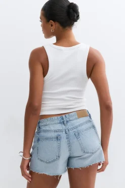 Drop loose denim shorts - Blau - Dame - Gina Tricot