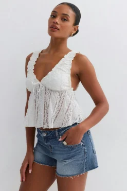 Drop loose denim shorts - Blau - Dame - Gina Tricot