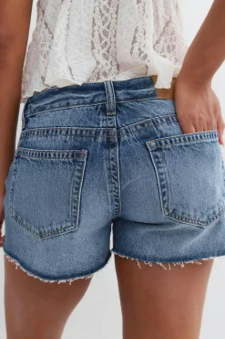 Drop loose denim shorts - Blau - Dame - Gina Tricot