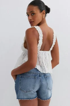 Drop loose denim shorts - Blau - Dame - Gina Tricot