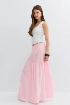 Dropped waist skirt - Rosa - Dame - Gina Tricot