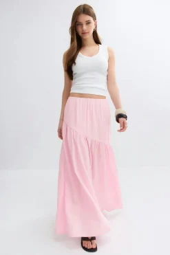 Dropped waist skirt - Rosa - Dame - Gina Tricot