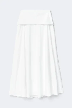 Dropped waist skirt - Weiß - Dame - Gina Tricot