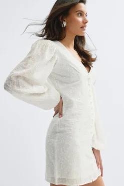14+ embroidery dress - Weiß - Gina Tricot
