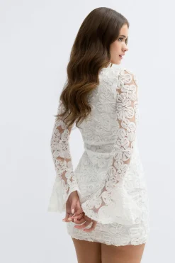 Embroidery mini dress - Weiß - Dame - Gina Tricot