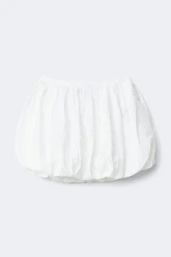 Embroidery skirt - Weiß - Dame - Gina Tricot
