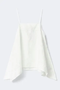 Embroidery top - Weiß - Dame - Gina Tricot