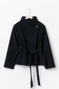 14+ felt wrap jacket - Blau - Gina Tricot