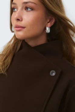 14+ felt wrap jacket - Braun - Gina Tricot