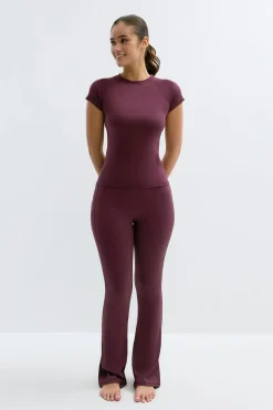 Flare yoga tights - Rot - Dame - Gina Tricot