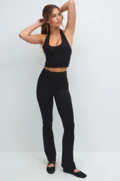 Flare yoga tights - Schwarz - Dame - Gina Tricot