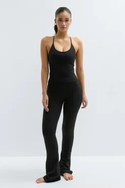 Flare yoga tights - Schwarz - Dame - Gina Tricot