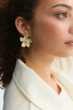Flower earrings - Gold - Dame - Gina Tricot