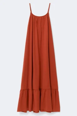 Flowy maxi dress - Rot - Dame - Gina Tricot
