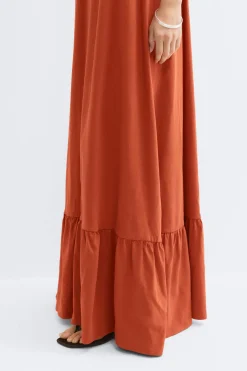 Flowy maxi dress - Rot - Dame - Gina Tricot