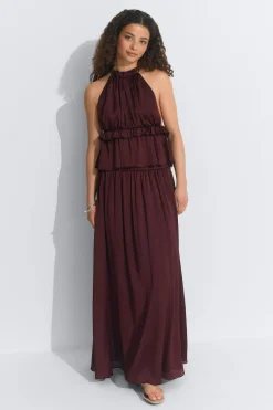 Flowy maxi skirt - Braun - Dame - Gina Tricot