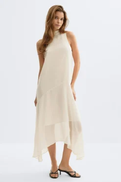Flowy scarf dress - Weiß - Dame - Gina Tricot