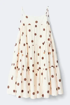 Flowy strap detail dress - Beige - Dame - Gina Tricot
