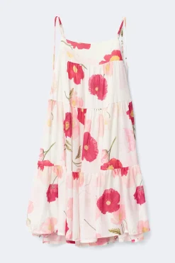 Flowy strap detail dress - Weiß - Dame - Gina Tricot
