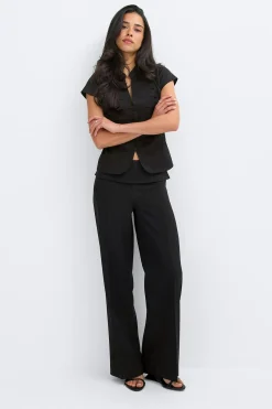 Fold down trousers - Schwarz - Dame - Gina Tricot