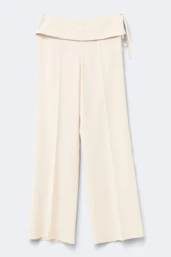 Fold down trousers - Weiß - Dame - Gina Tricot