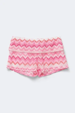 14+ folded stripe shorts - Weiß - Gina Tricot