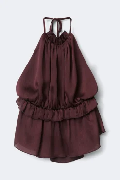 Frill top - Braun - Dame - Gina Tricot