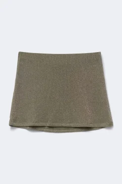 Glitter mini skirt - Grün - Dame - Gina Tricot