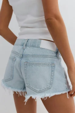 Glow low denim shorts - Blau - Dame - Gina Tricot